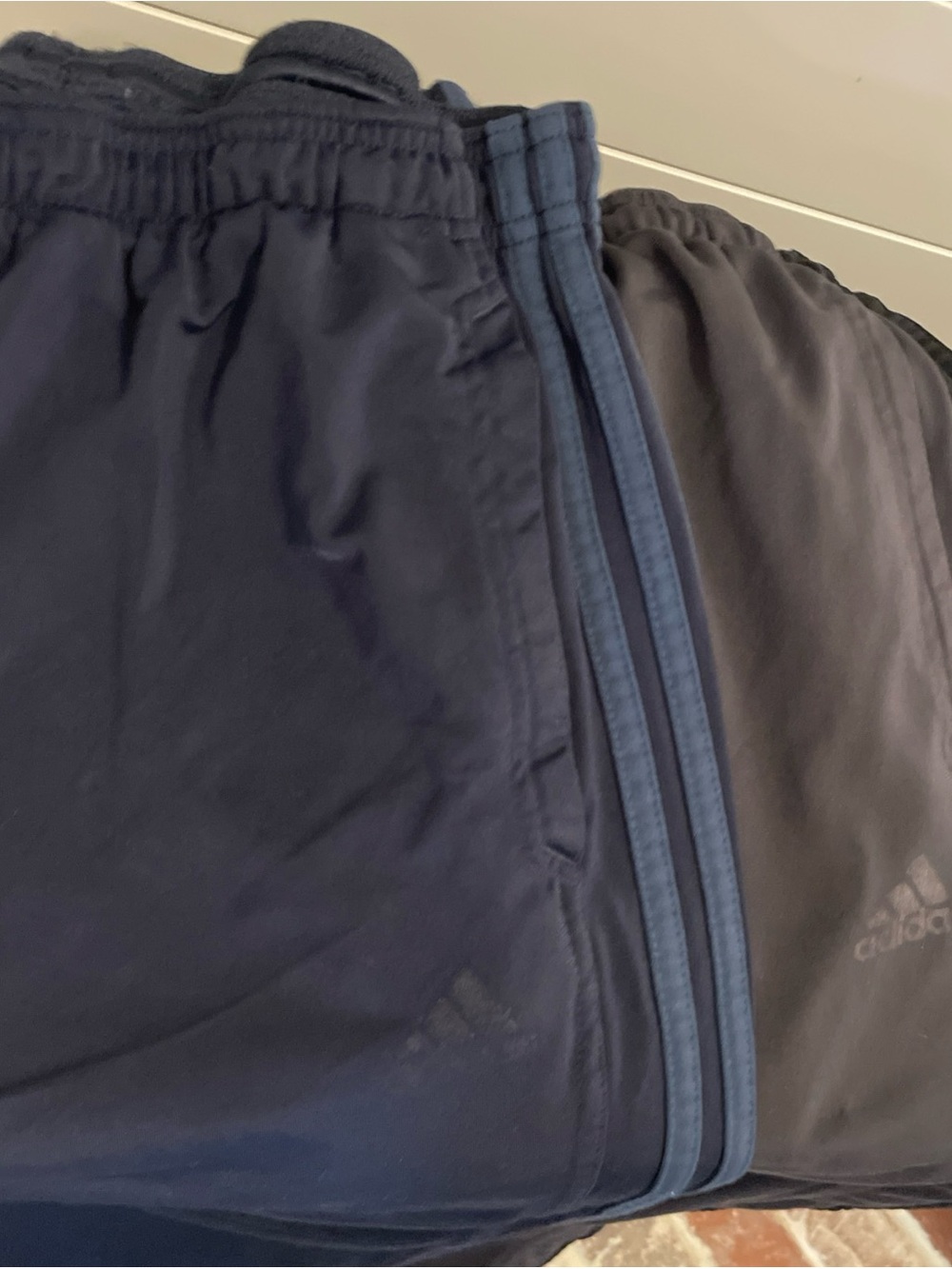 Adidas set 2 Men's Navy Blue Grey Athletic track pants with set lot of 2 fair